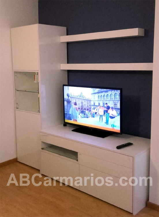 mueble salon lacado blanco 3